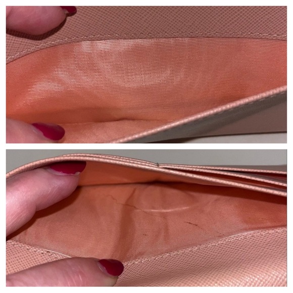Orchid Pink PRADA Large Wallet & Detachable card holder on chain - Picture 14 of 16